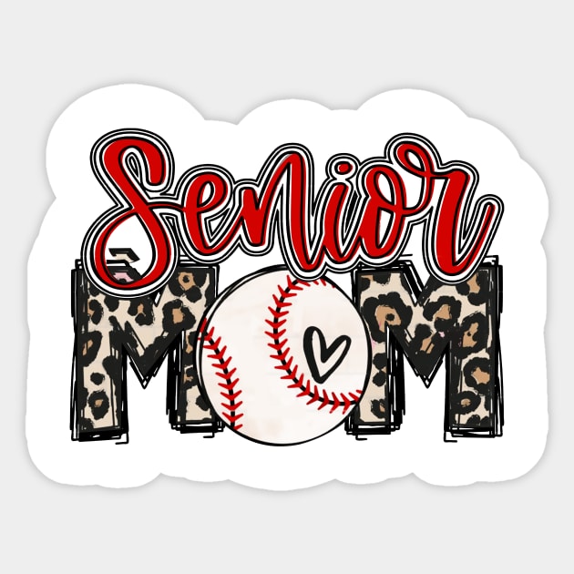 Senior Baseball Mom Leopard Sticker by Wonder man 